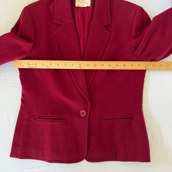 Pendleton Vintage Classic Wool Blazer | Garnet Red | One Button | Fully Lined | - Picture 4 of 15